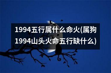 <h3>1994五行属什么命火(属狗1994山头火命五行缺什么)